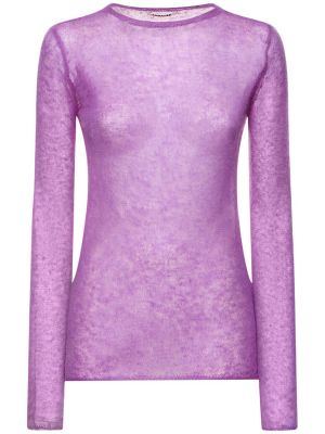 Suéter de punto de lana mohair Auralee violeta