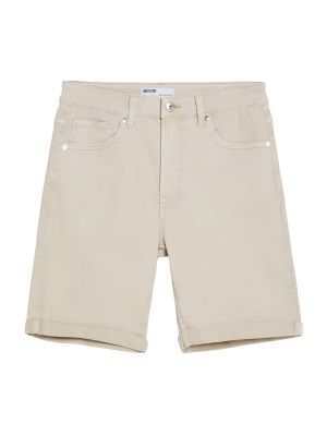 Shorts en jean Bershka beige