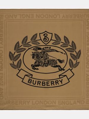 Fular de mătase cu imagine Burberry bej