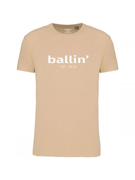Koszulka z krótkim rękawem Ballin Est. 2013 beżowa