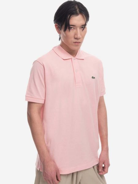 Pamučna polo majica Lacoste ružičasta