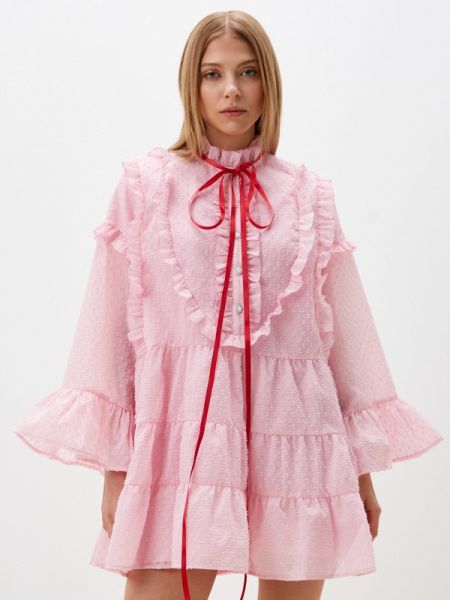 Розовое платье-рубашка Sister Jane