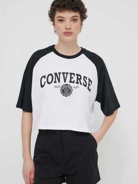 Pamučna majica Converse bijela