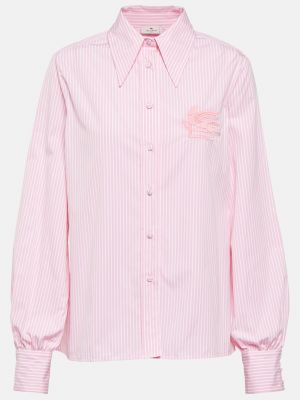 Рубашка в полоску Etro розовая