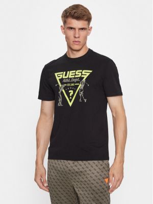 Priliehavé tričko Guess čierna