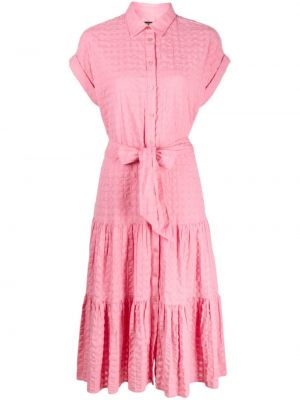 Midi obleka Lauren Ralph Lauren roza