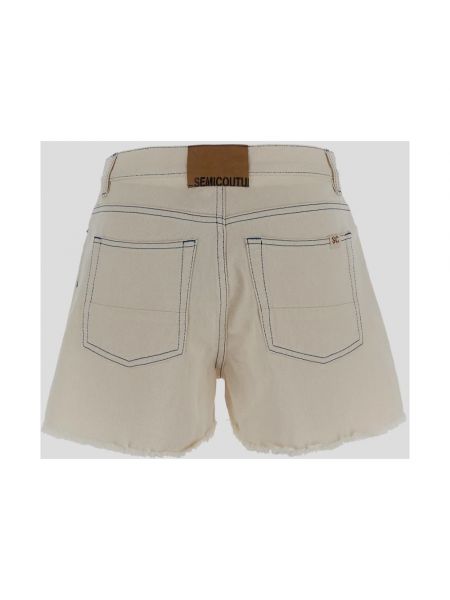 Pantalones cortos vaqueros Semicouture beige
