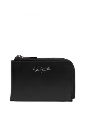 Usnjena denarnica s potiskom Yohji Yamamoto črna