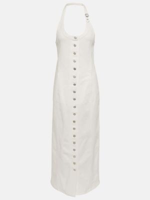 Μίντι φόρεμα Courreges λευκό