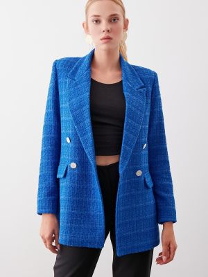 Куртка на пуговицах с карманами Vitrin синяя