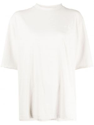 Bavlnené tričko s výšivkou We11done sivá