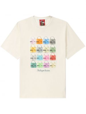 T-shirt en coton à imprimé Kidsuper blanc