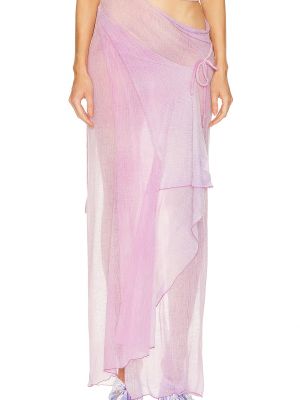 Длинная юбка с принтом Acne Studios фиолетовая