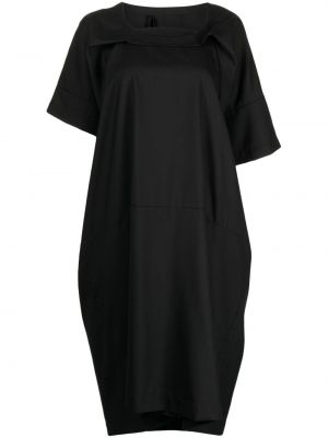 Asimetrična volnena midi obleka Marina Yee črna