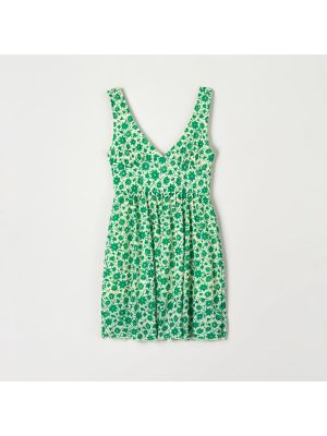 Kvetinové šaty Sinsay zelená