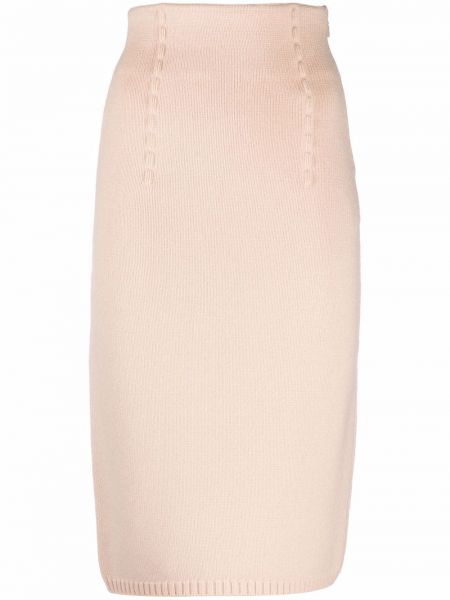 Falda de tubo ajustada de punto Fendi rosa