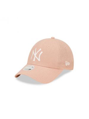 Gorra de lino New Era rosa