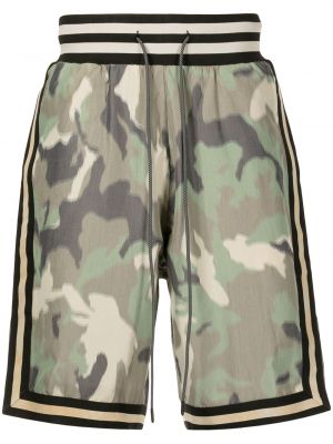 Pantaloncini sportivi con stampa camouflage Mostly Heard Rarely Seen verde