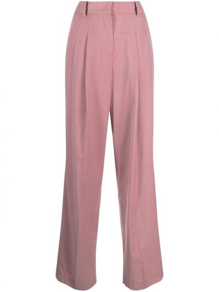 Плисирани relaxed панталон The Frankie Shop розово