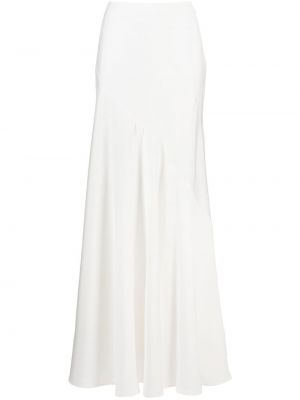 Dlouhá sukně s vysokým pasem na zip z polyesteru Cult Gaia - bílá
