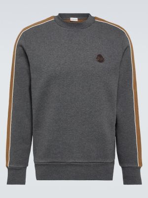 Felpa di cotone in jersey Moncler grigio