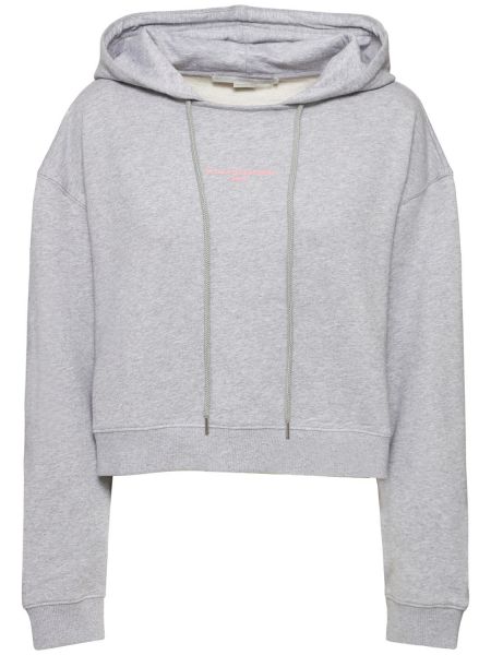 Hoodie med mönster i jersey Stella Mccartney grå