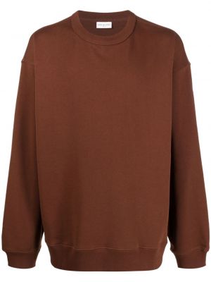 Sweatshirt aus baumwoll mit rundem ausschnitt Dries Van Noten braun