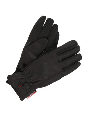 Jednofarebné rukavice s výšivkou z polyesteru Cmp - čierna