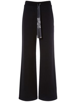 Relaxed памучни спортни панталони от джърси 's Max Mara черно