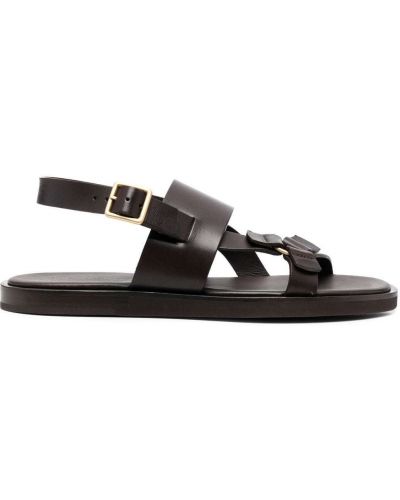 Slingback sandaler med reim Zegna brun