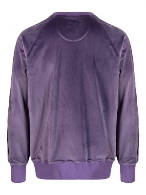 Samt sweatshirt mit stickerei Pt Torino lila
