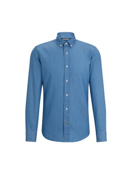 Daunen casual jeanshemd mit geknöpfter Hugo Boss blau