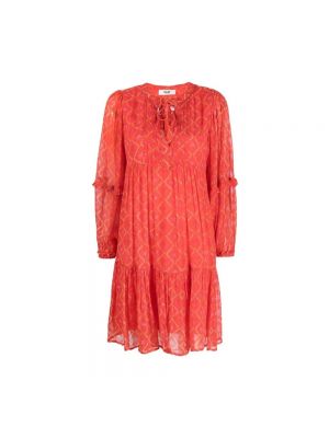 Sukienka mini plisowana Moliin czerwona