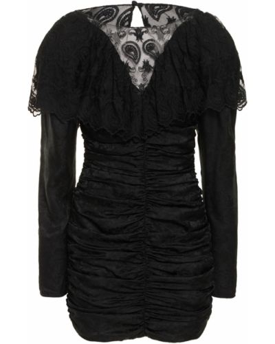 Hedvábné mini šaty The Garment černé
