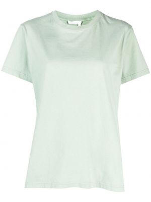 Памучна тениска с принт Chloé зелено
