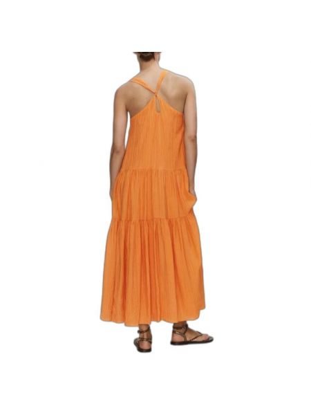 Vestido largo sin mangas Mango naranja