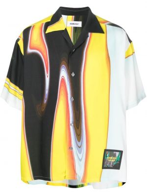 Krekls ar pogām ar apdruku Ambush dzeltens
