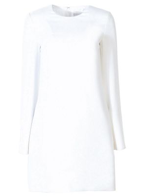 Платье мини с длинным рукавом Victoria Beckham Белое