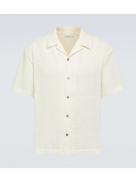 Βαμβακερό πουκάμισο Frame λευκό