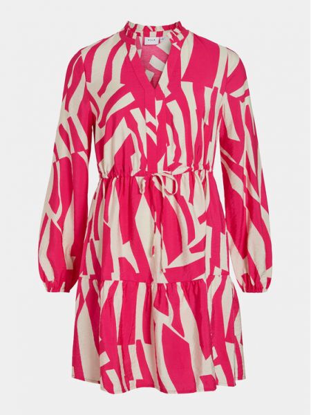 Платье-рубашка Vila розовое