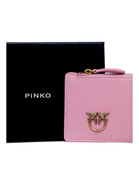Portfel skórzany Pinko różowy