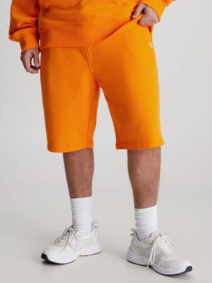 Džínové šortky Calvin Klein Jeans oranžové