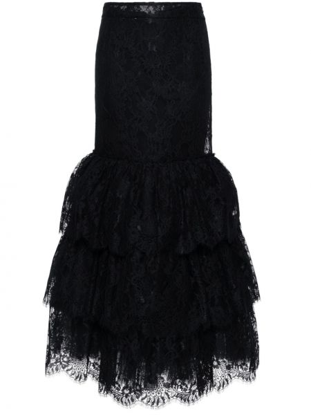 Φούστα με δαντέλα Moschino μαύρο