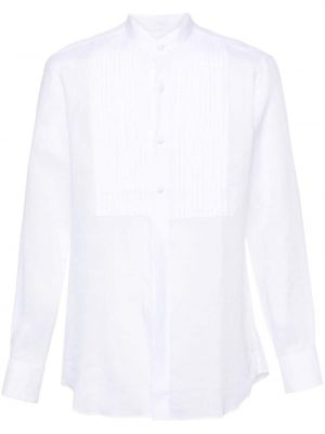 Λινό πουκάμισο Lardini λευκό