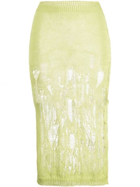Шерстяная юбка миди Paloma Wool, зеленая