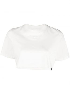 T-shirt i bomull Courreges vit