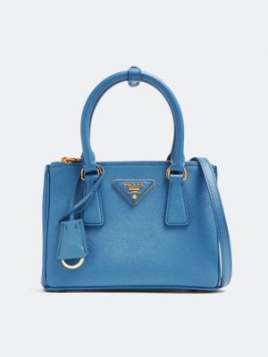 Кожаная сумка Prada синяя