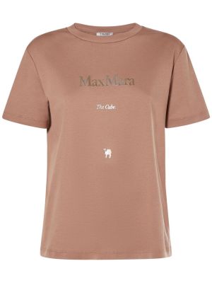 Памучна тениска от джърси 's Max Mara