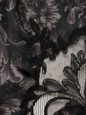 Zīda šorti ar apdruku Versace melns