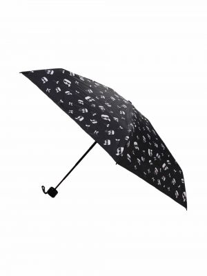 Paraguas con estampado Karl Lagerfeld negro